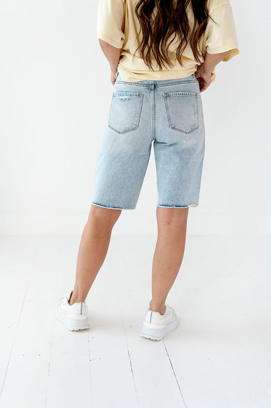 Nova Frayed Denim Shorts