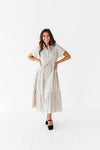 Lennox Dress in Oatmeal Stripe