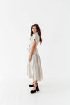 Lennox Dress in Oatmeal Stripe