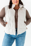 Westwick Puffer Vest in Ecru