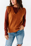 Kori Basic Ribbed Top in Copper