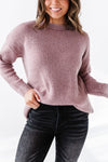 Tori Ribbed Sweater in Dark Mauve