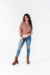 McCall Stripe Sweater in Clay