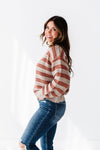 Courtney Striped Sweater in Cinnamon