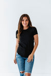 Ada Ribbed Top in Black