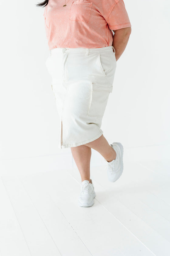 Camilla Cargo Skirt in Cream