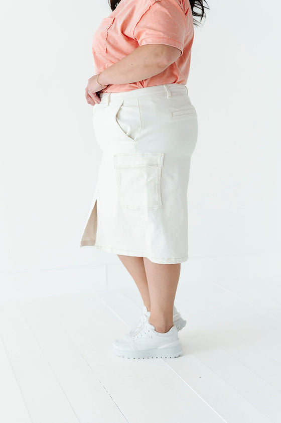 Camilla Cargo Skirt in Cream