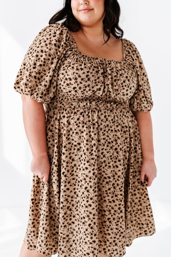 Oaklynn Dress in Brown Multi