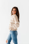 Ashton Striped Sweater in Taupe