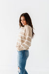 Ashton Striped Sweater in Taupe