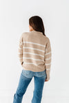 Ashton Striped Sweater in Taupe