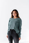 Jovie Pullover Sweater in Dusty Teal