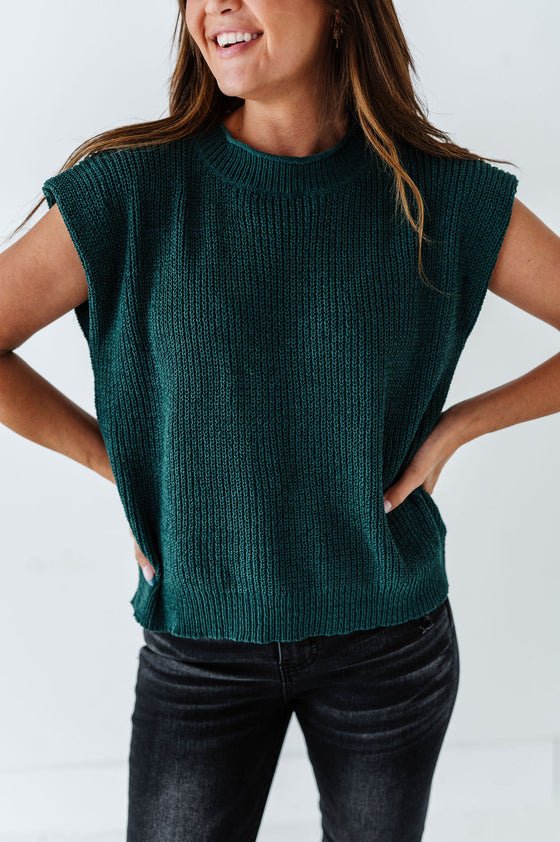 Annie Sweater Top in Forest