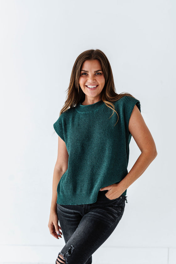 Annie Sweater Top in Forest