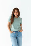 Shane Relaxed Tee in Jade