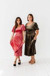 Gloria Velvet Dress in Marsala