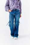 Lila High Rise Cargo Pocket Wide Jean