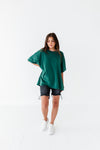 Teagan Oversized Tee in Dark Green