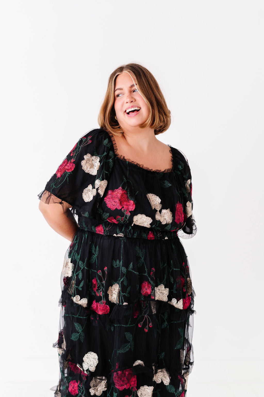 Roma Ruffle Tiered Dress in Black – Livy&Kate Clothing