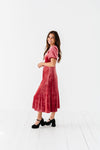 Gloria Velvet Dress in Marsala