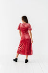 Gloria Velvet Dress in Marsala