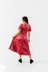 Gloria Velvet Dress in Marsala