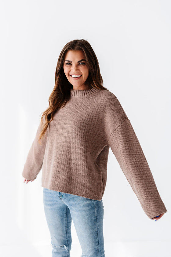 Sloane Knit Sweater in Cocoa