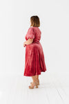 Gloria Velvet Dress in Marsala