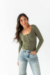 Kiernan Top in Olive