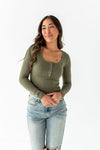 Kiernan Top in Olive