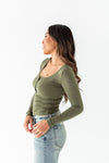 Kiernan Top in Olive