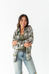 Rowan Plaid Button Up in Olive