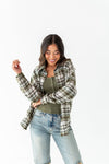 Rowan Plaid Button Up in Olive