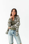 Rowan Plaid Button Up in Olive