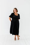 Gloria Velvet Dress in Black