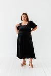 Gloria Velvet Dress in Black