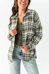 Rowan Plaid Button Up in Olive