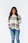Layton Oversized Sweater in Cream/Sage