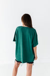 Teagan Oversized Tee in Dark Green