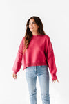 Madeline Knit Sweater in Fuschia
