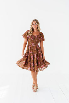  Preslee Chiffon Dress in Brown