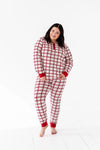 Women's Candy Cane Plaid Pajama Set