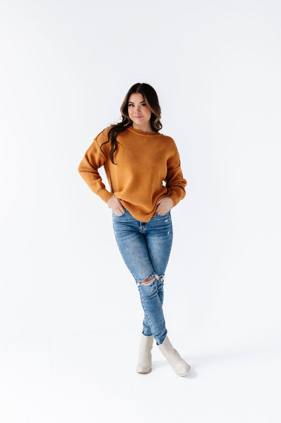 Shelby Pullover Sweater in Marigold