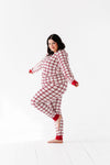 Women's Candy Cane Plaid Pajama Set