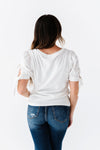 Anne Puff Sleeve Top in White
