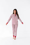 Women's Candy Cane Plaid Pajama Set