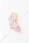Lovely Colorblock Socks in Pink Mix
