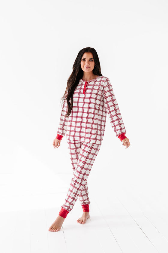 Women's Candy Cane Plaid Pajama Set