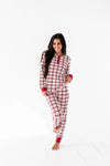 Women's Candy Cane Plaid Pajama Set