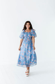  Greer Organza Dress in Blue